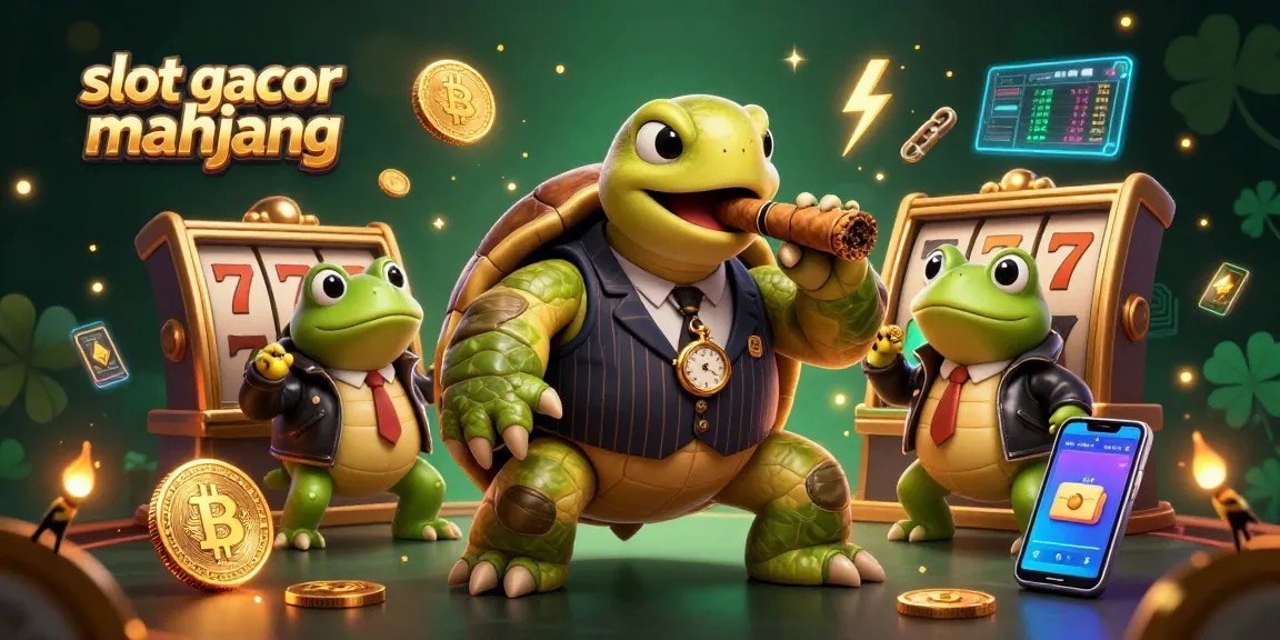 Experience the excitement of slot gacor mahjong with vibrant characters and dynamic elements in this casino-themed illustration.