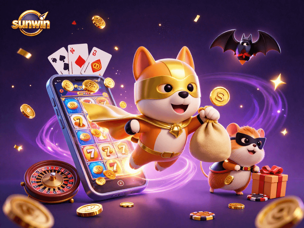 Experience thrilling gameplay at sunwin with our vibrant casino illustration showcasing excitement and winning potential.