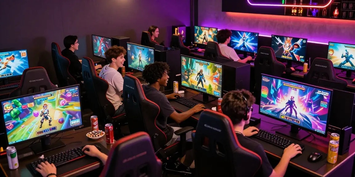 Immersive scene of players engaged in exciting porn games online, showcasing vibrant visuals and social interaction.