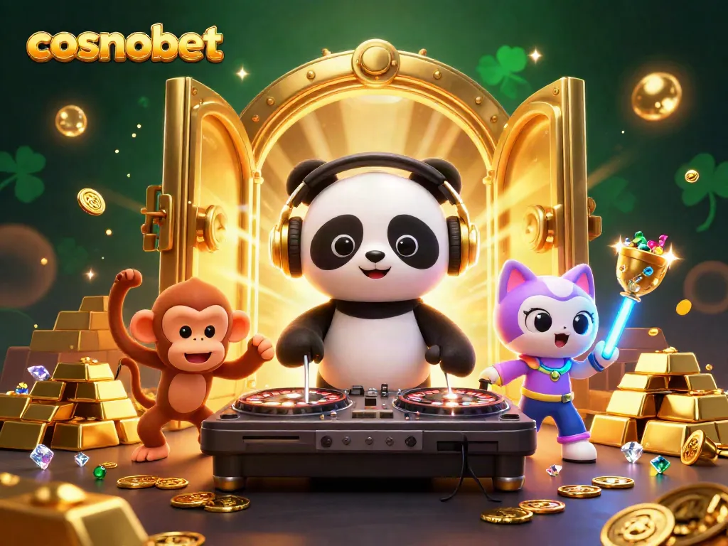 Experience thrilling gaming at cosmobet with vibrant characters and dynamic casino elements.