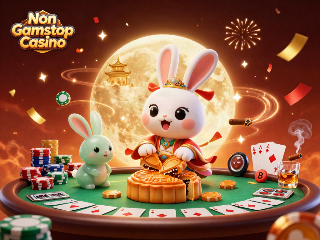 Experience vibrant gameplay at Non Gamstop Casino with a lively illustration of folklore characters surrounded by casino elements.