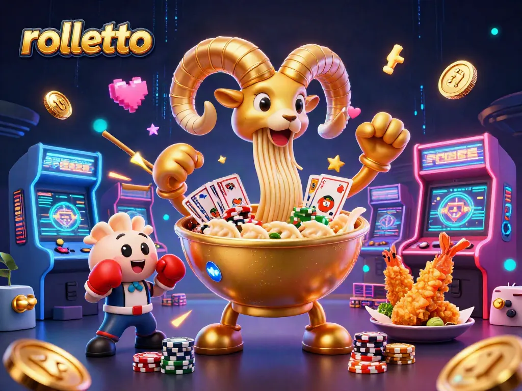 Experience rolletto's gaming thrill with a lively 3D illustration of casino characters in action.